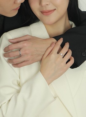 怦然对戒礼物送男女友情侣款一对