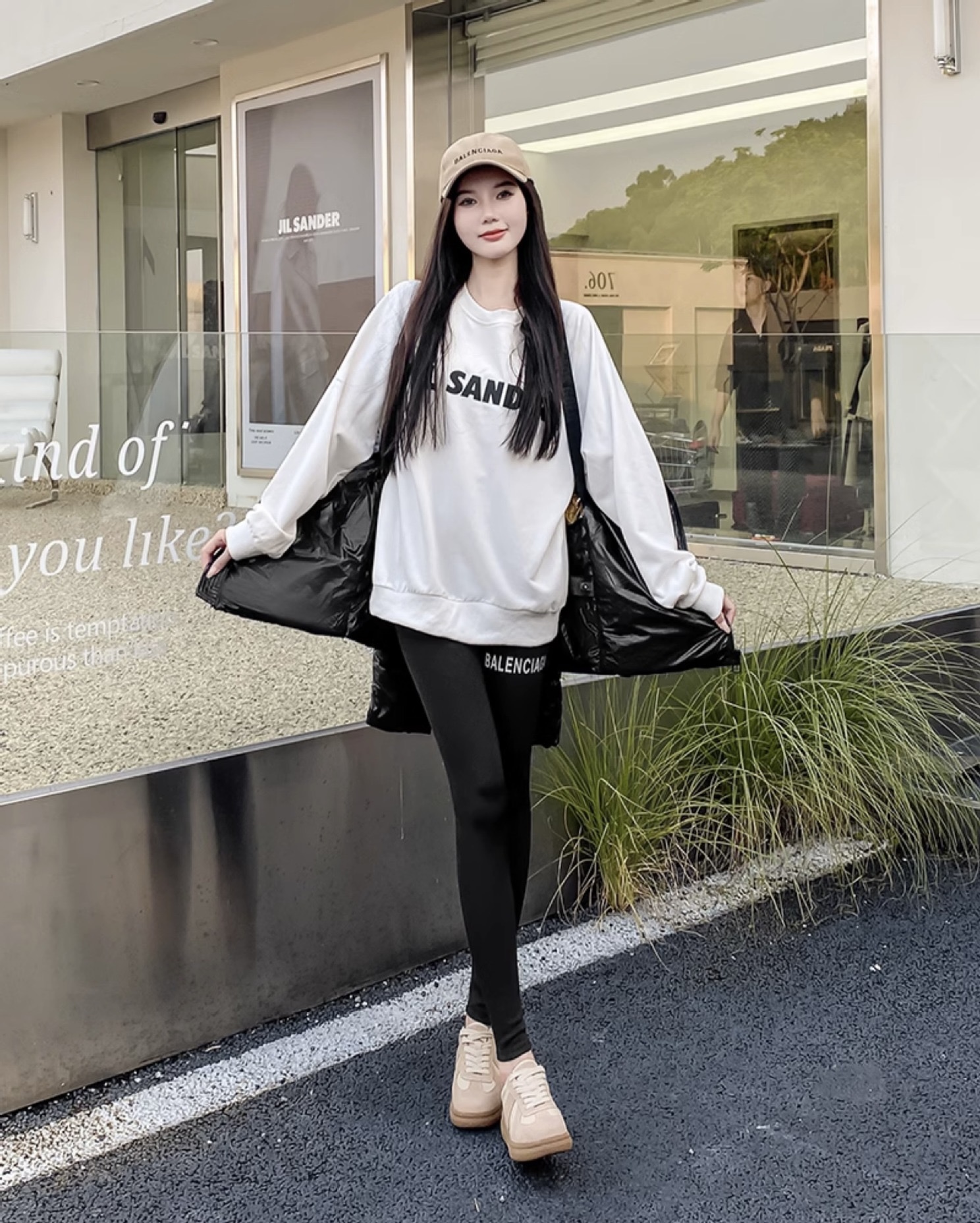 黑金短款白鸭绒秋冬加厚保暖羽绒服-第5张图片-提都小院