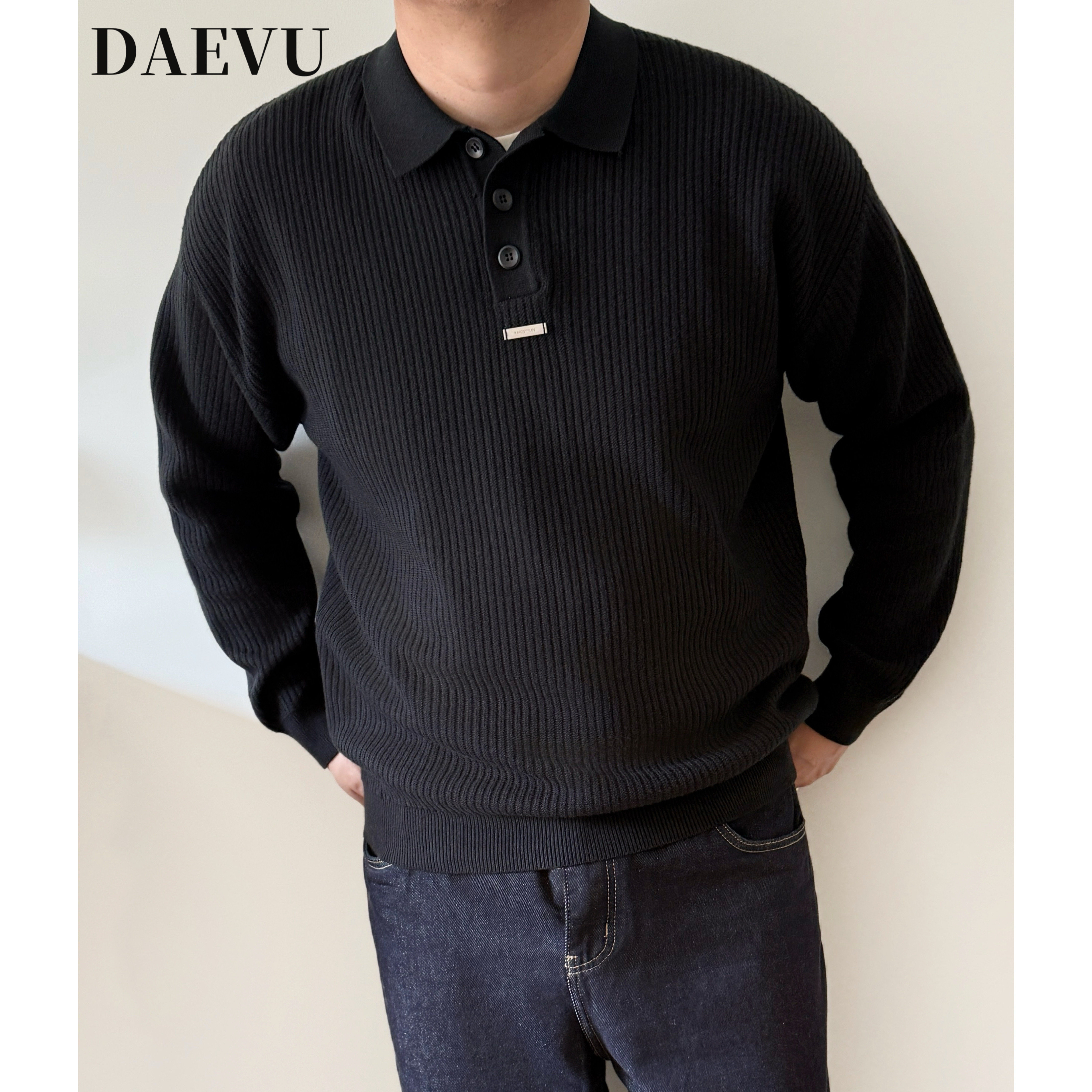 大依无忧大码男装冬季男士翻领针织POLO衫宽松加肥加大翻领毛衣,淘宝优惠券,粉丝福利购,淘宝优惠卷