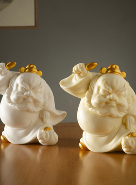 罗天大醮陶瓷太上老君钟馗赐福文化摆件家居客厅中式禅意佛像装饰