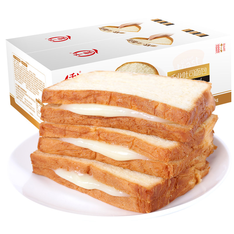 千业吐司手撕早餐整箱4斤即食面包 千业食品西式糕点