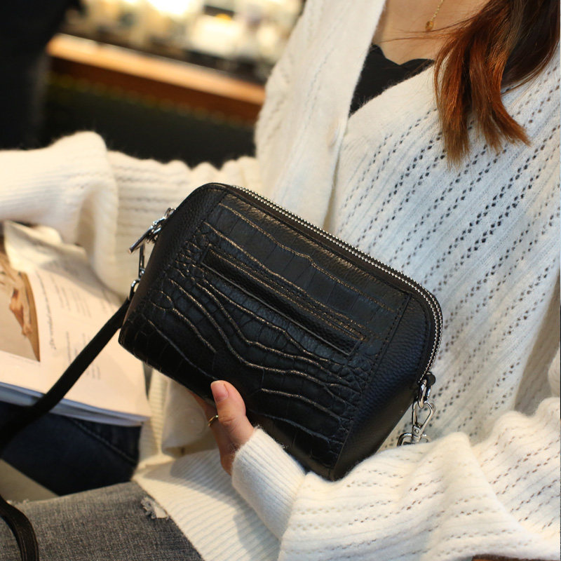 女2023新款真皮手机包斜挎小包包 草木生箱包女士包袋