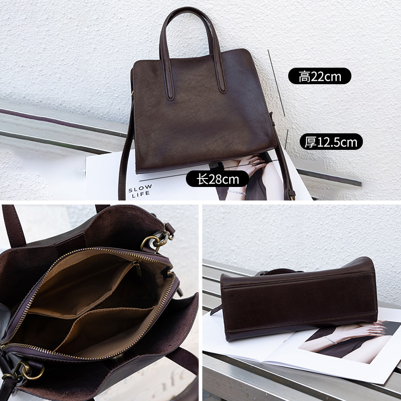 真皮大容量斜挎手提包2026春季新款简约纯牛皮托特包放雨伞包包女,淘宝优惠券,粉丝福利购,淘宝优惠卷
