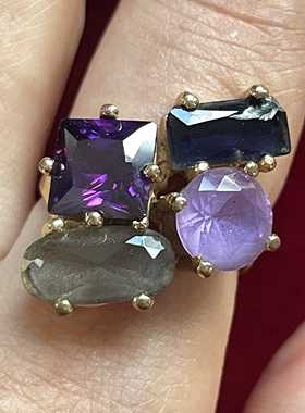 开口戒指vintage纯银新艺术时代