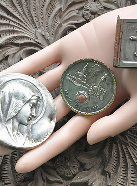 欧洲古董立体浮雕徽章古典挂坠