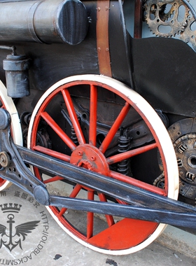 工业风黑色蒸汽立体墙壁装饰画