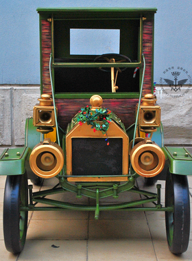 老爷车绿色酒吧主题餐厅装饰摆件