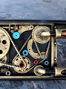 工业风哈雷摩托车广告牌门头装饰