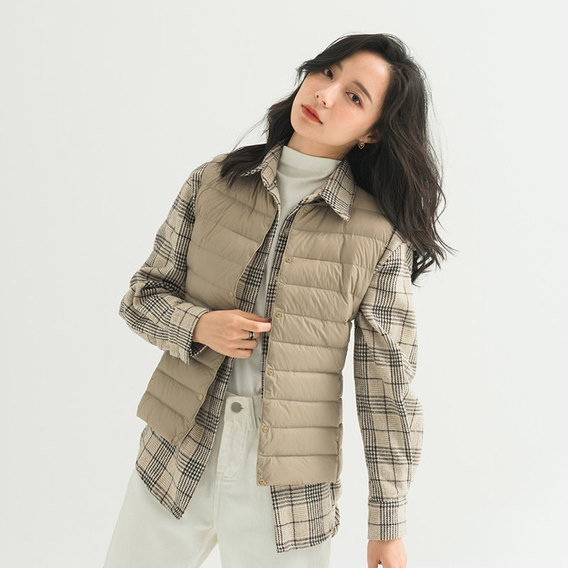 2020新款轻薄圆领v短款大码90马甲 锋步服饰羽绒服