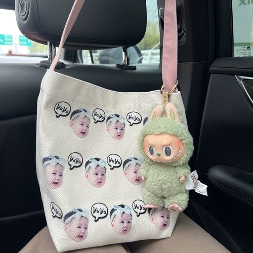 来图定制diy布艺包logo创意个性宝宝照片宠物明星头像水桶包礼物 - 图0