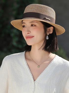 草帽法式女夏季时尚优雅新款