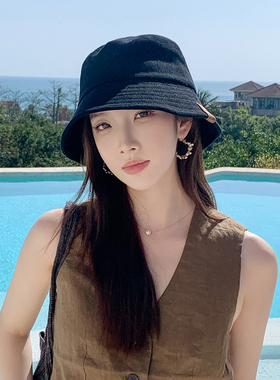 不洗头素颜渔夫帽女春夏防晒遮阳