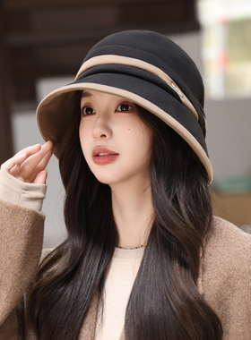 2025款渔夫帽子女秋冬季百搭显脸