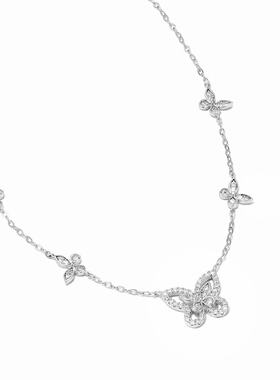 幻影蝴蝶925银项链女情人节礼物