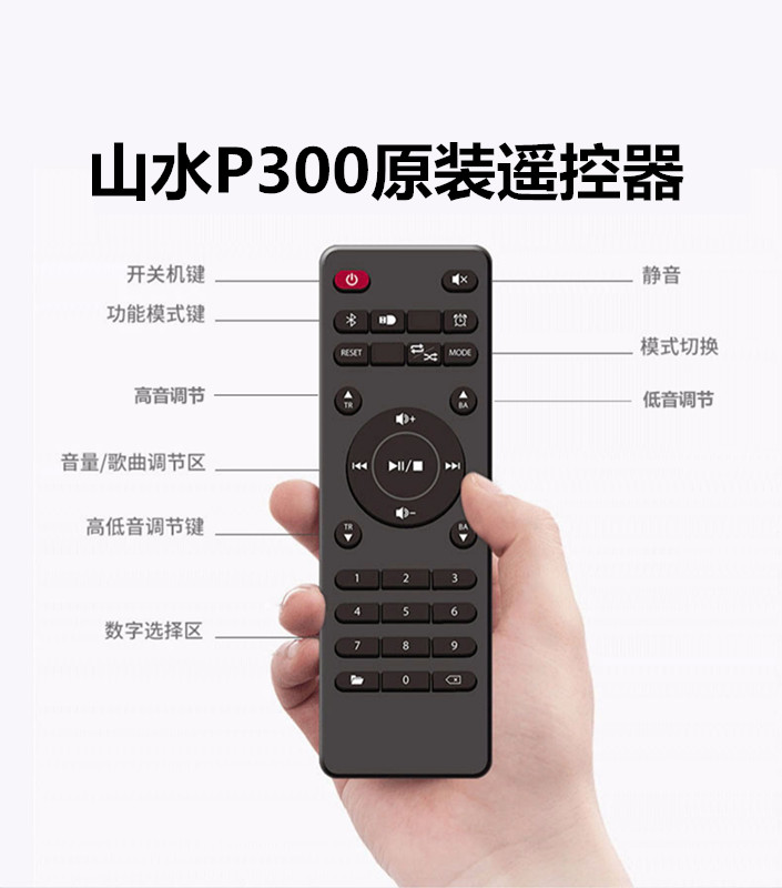 Sansui/山水 P300配件遥控器P500话筒充电器电源线连接线评书戏卡