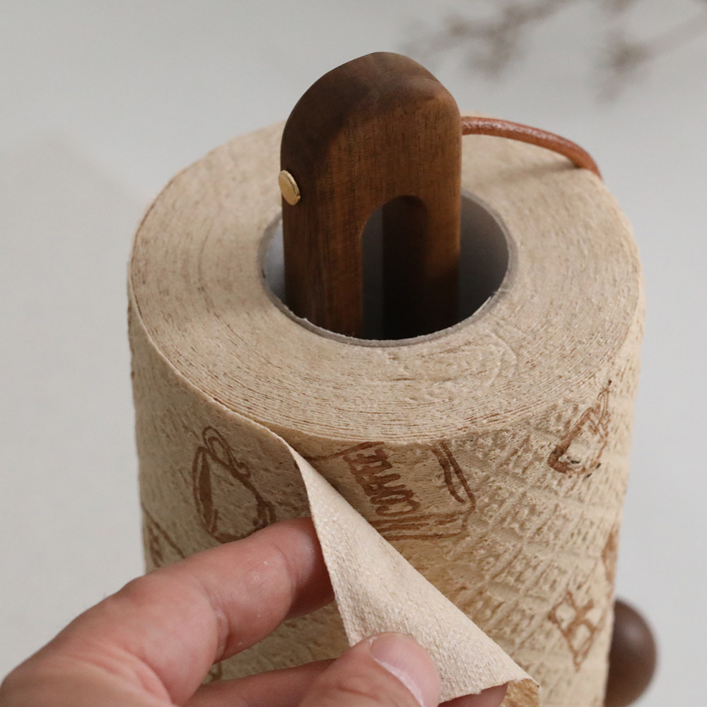 实木卷纸架厨房纸巾架创意免打孔立式卷筒桌面置物架收纳筒卷筒架,淘宝优惠券,粉丝福利购,淘宝优惠卷