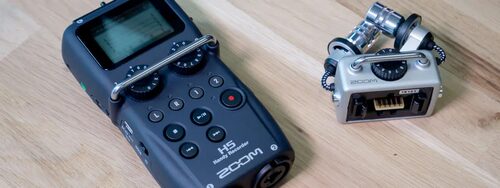 ZOOM H5 专业立体声数码录音笔/机采访单反微电影婚礼话筒USB声卡 - 图1
