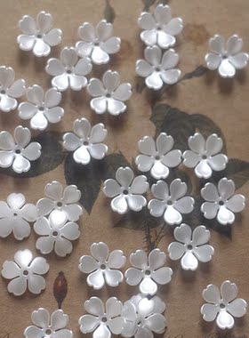 日本进口白色樱花片中古董复古DIY进口手工作珠宝饰品配件vinatge