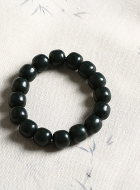 卡13mm老型珠手串 和田玉青玉3220