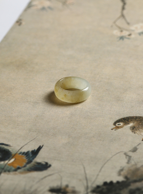 内径12mm 和田玉糖料糖白玉小尺码素圈指环 跑环 锁骨吊坠 7055