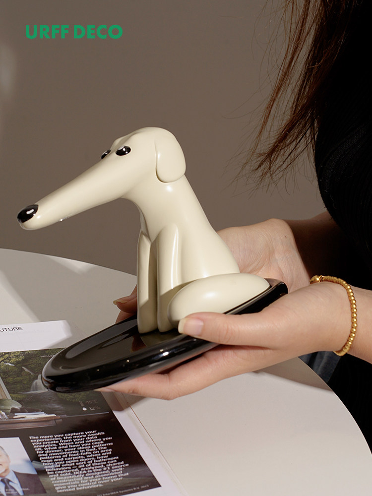 URFF DECO长鼻狗钥匙管家磁吸创意礼物可爱收纳玄关桌面托盘摆件,淘宝优惠券,粉丝福利购,淘宝优惠卷