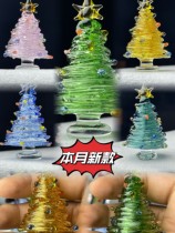 Glass Wire Drawing Christmas Tree Tabletop Pendulum Pieces Zibo Glazed Decorations Gift Box Christmas Gifts to men and women