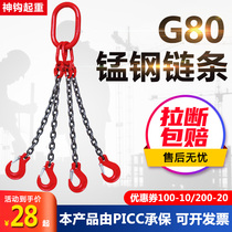 Lifting chain sling lifting hook rings hanger travelling crane G80 manganese steel chain lifting hoisting tool