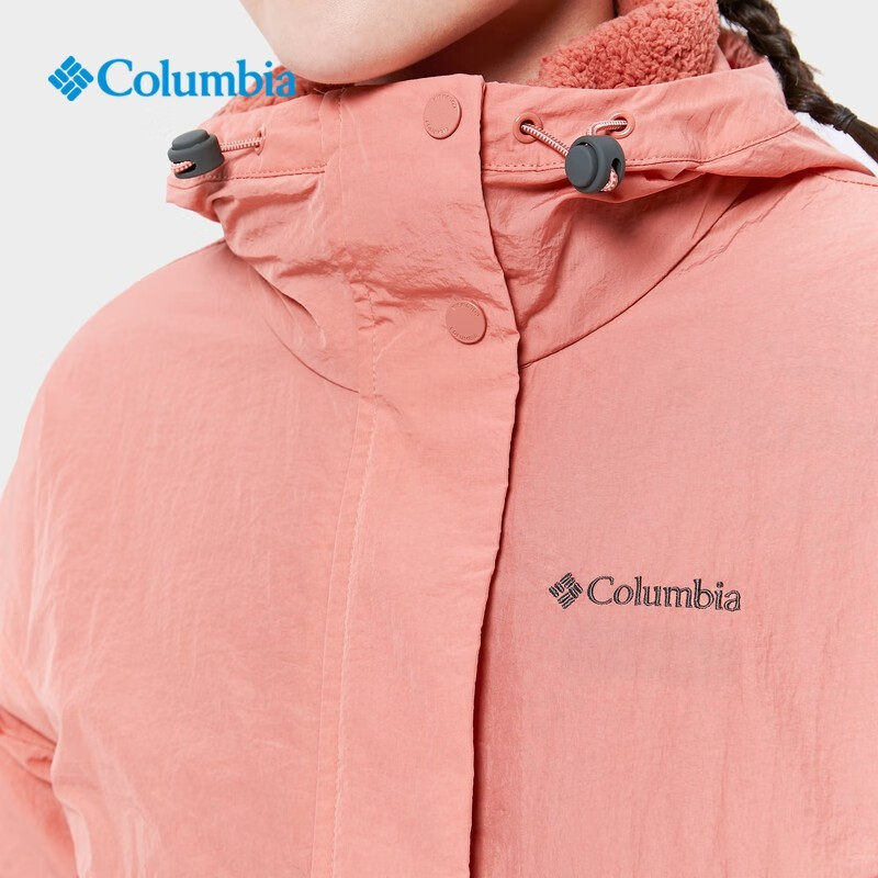 哥伦比亚Columbia女羊羔绒抓绒衣休闲夹克两件套三合一外套WR1676,淘宝优惠券,粉丝福利购,淘宝优惠卷