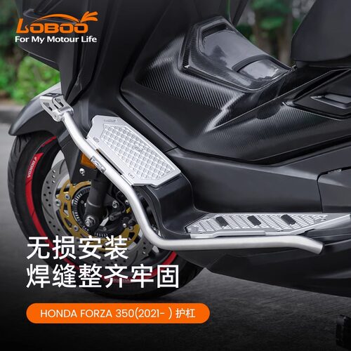 LOBOO萝卜摩托车改装护杠支架本田nss350佛沙forza350防摔保险杠 - 图1