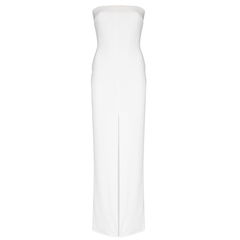 简单大方晚礼服长裙2023新款气质抹胸生日派对伴娘派对姐妹连衣裙