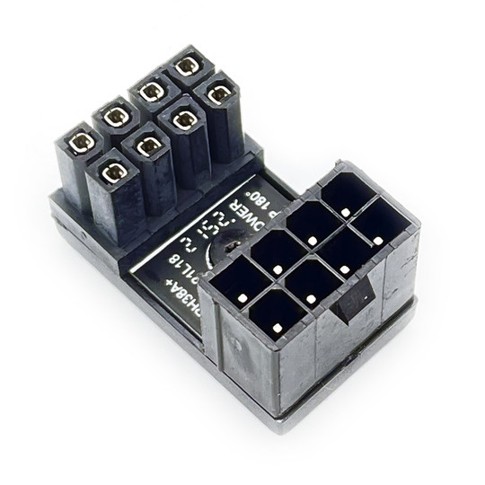 显卡6P/8P电源转向头6pin/8pin接口180度转弯头向上背部走线弯头