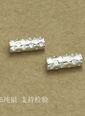 S925纯银可拧螺丝项链扣DIY