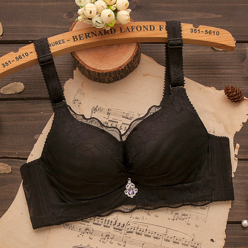 大红色内衣有钢圈上薄下厚款文胸女士小胸聚拢调整型上托透气胸罩