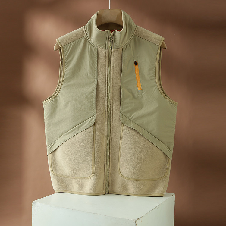 户外机能秋冬款男双面摇粒绒保暖外穿抓绒马甲无袖坎肩背心上衣潮,淘宝优惠券,粉丝福利购,淘宝优惠卷