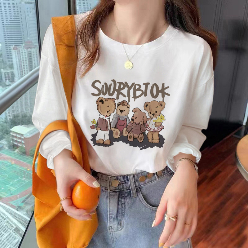 春秋白色加绒内搭高级感打底衫女装2025新款冬季宽松纯棉长袖上衣