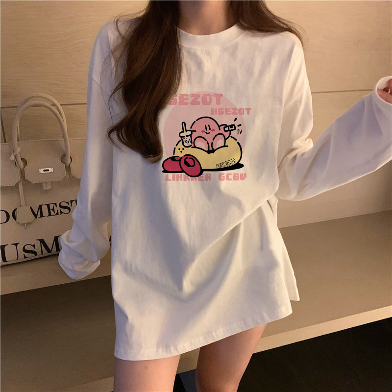 白色纯棉长袖t恤女装2025新款秋冬季加绒时尚洋气内搭打底衫上衣