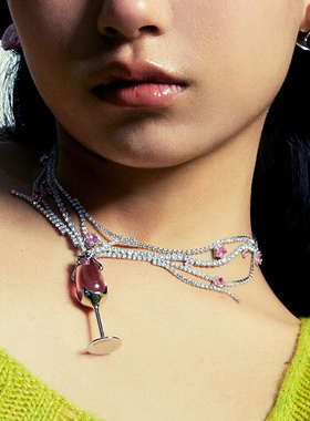 FWISH锆石项链女项链设计师款