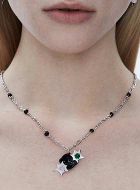 FWISH925银珐琅情侣款项链小众