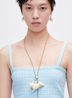 FWISH飞未夕 PAWty系列 奶油法斗爱心皮绳包包挂件男生女生礼物