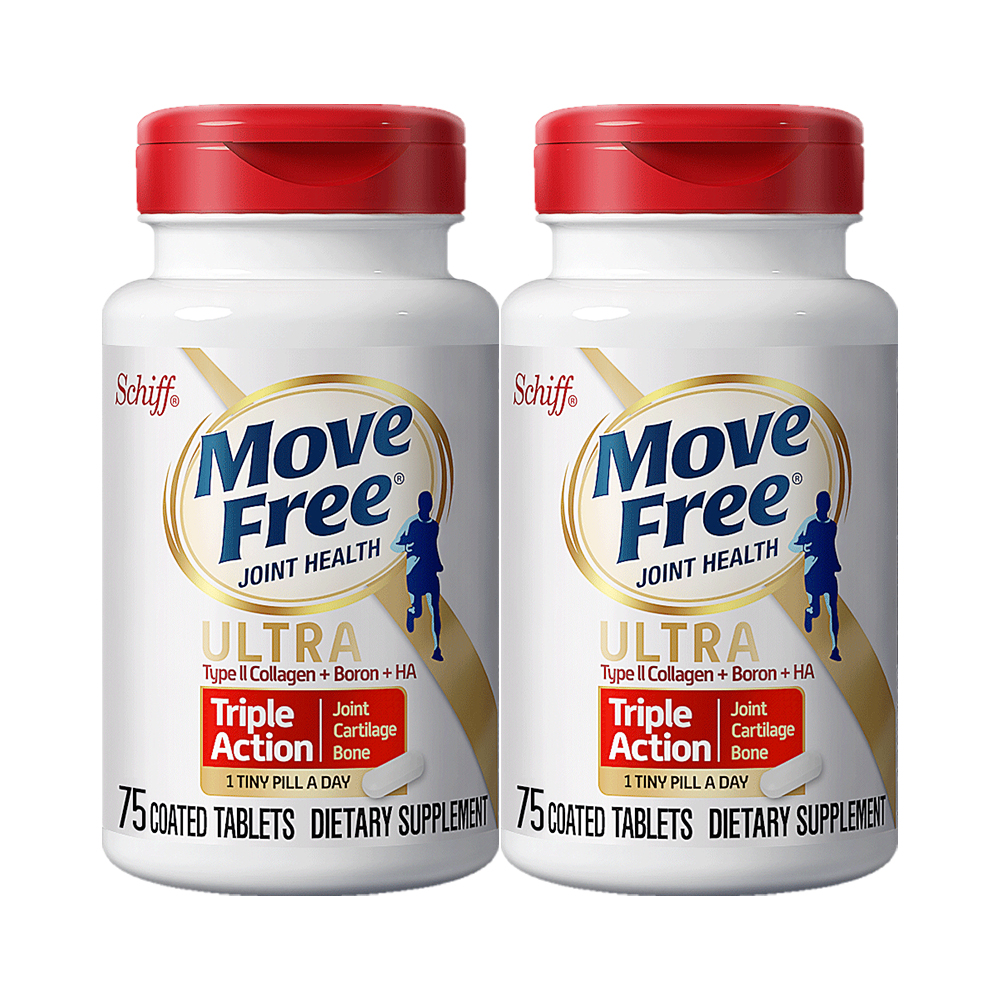 天猫国际进口超市美国进口MoveFree Ultra骨胶原软骨素精华 白瓶75粒*2瓶0