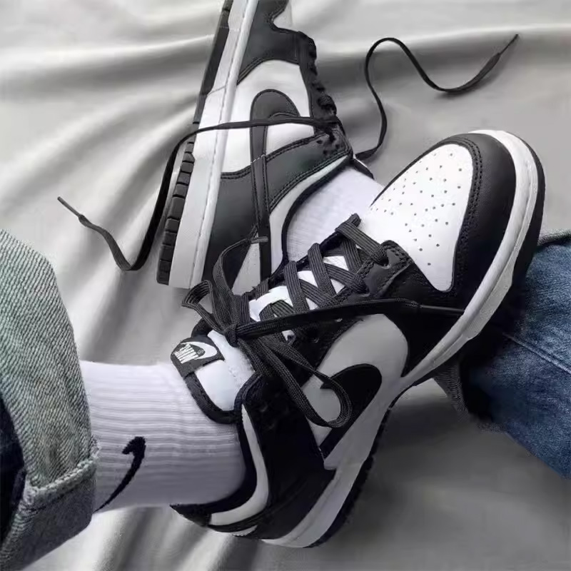 【自营】Nike/耐克DUNK LOW男女大童鞋黑白熊猫鞋低帮板鞋运动鞋 - 图1