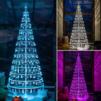 Crystal Luminous Dynamic Christmas Tree Scene Placement Decorative Props Pint pieces Beauty Chen christmas tree