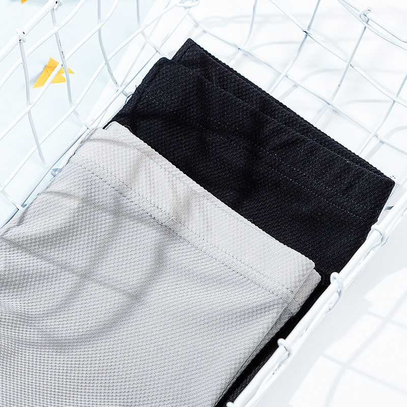 冰丝网格纹薄款高腰弹力外穿九分裤 图莉打底裤