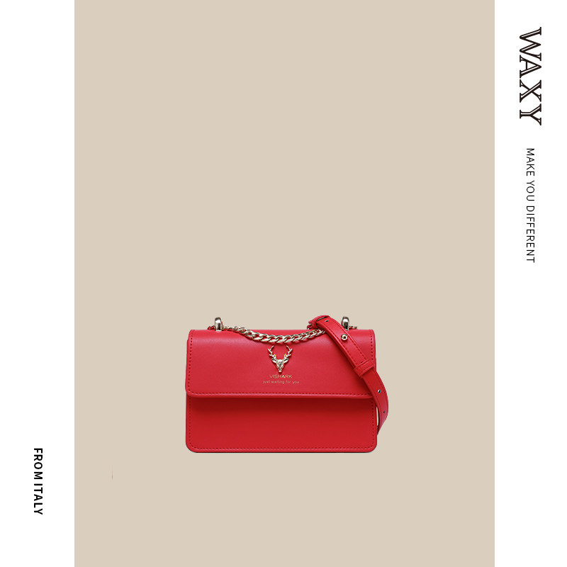 waxy2021新款欧时力单肩鹿头斜挎包 WAXY女士包袋