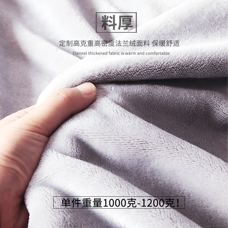 男秋冬季珊瑚绒加绒长款加长睡袍 蒂基睡袍/浴袍