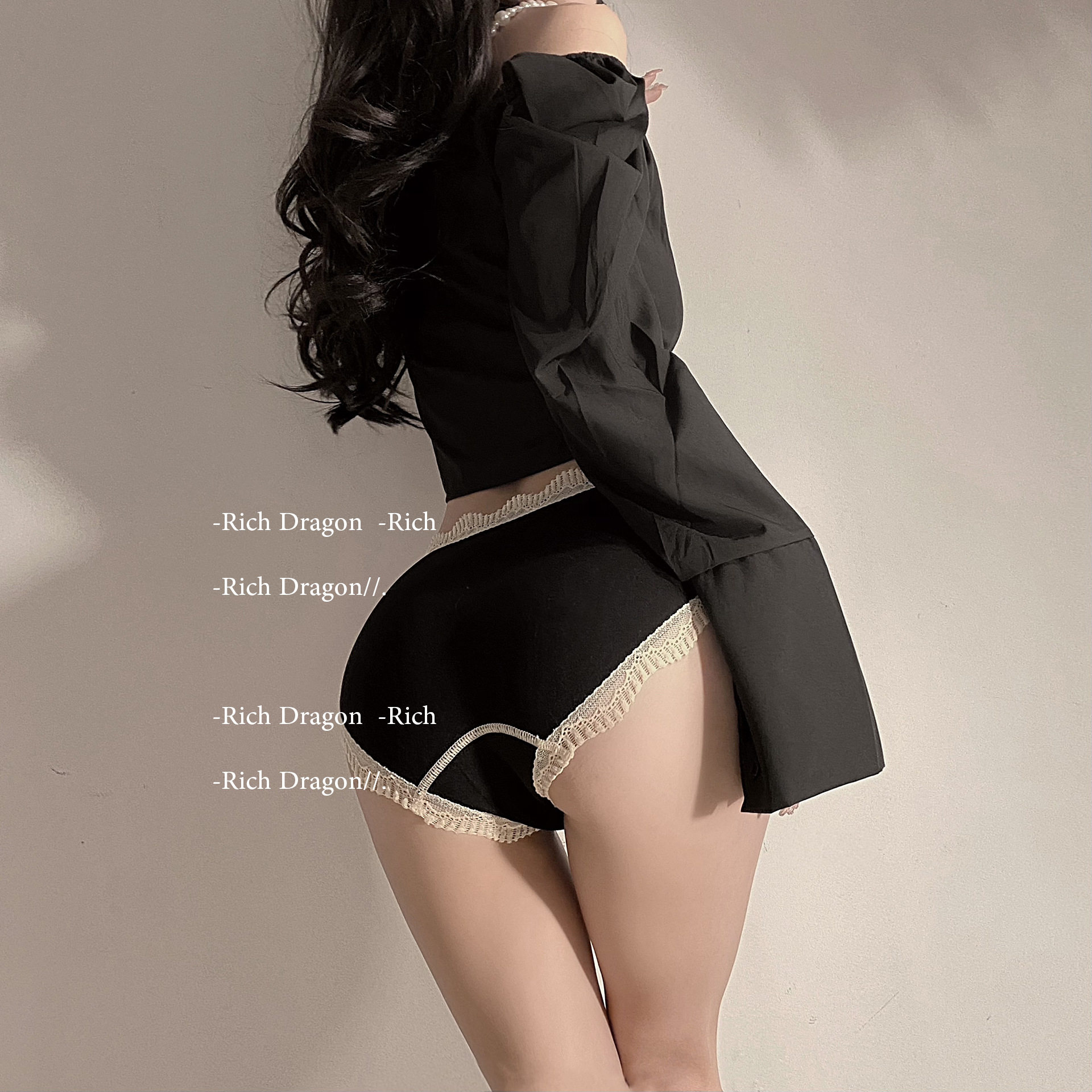 莫兰迪日系女生心蕾丝边中低腰内裤 汐怡内裤