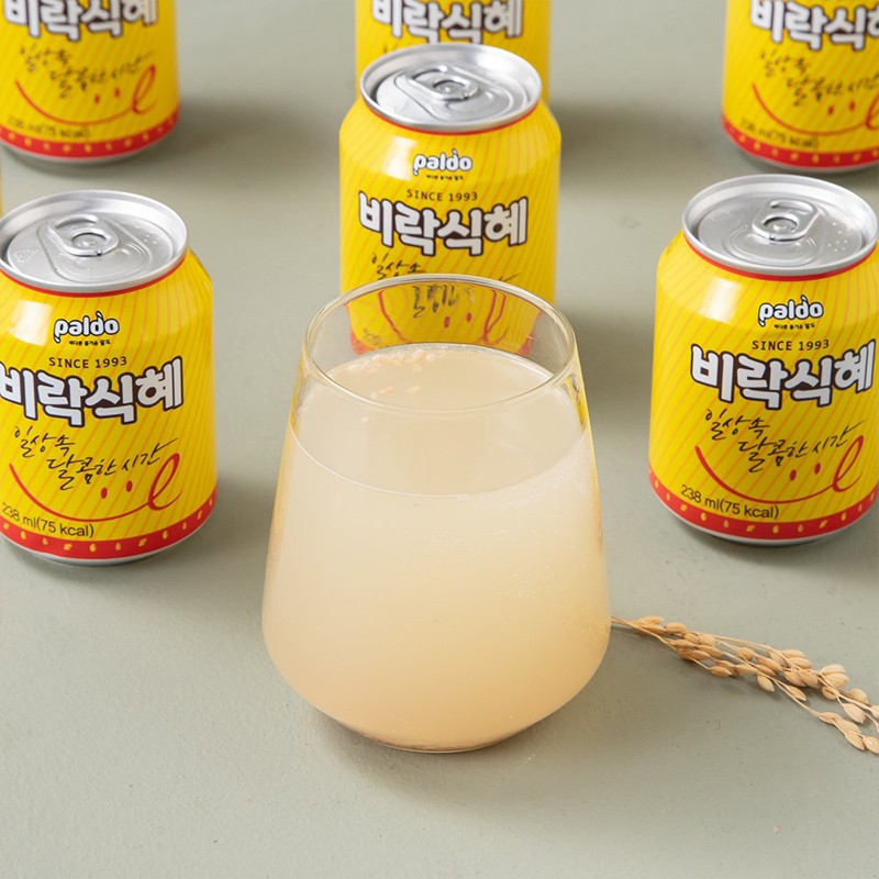 韩国进口 Paldo八道甜米露饮料238ml*6罐韩式传统风味罐装饮料-图1