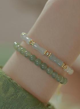 云水遥南瓜串珠金丝双层竹节手链