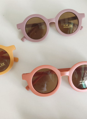 儿童小孩太阳镜夏天磨砂宝宝装饰