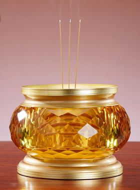 佛具用品大全黄水晶供具套装摆件